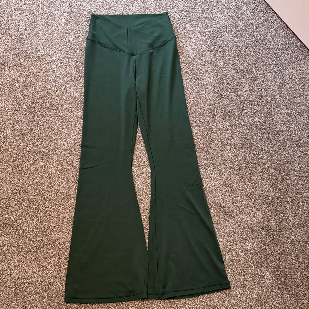 aerie OFFLINE Flare Leggings in Green